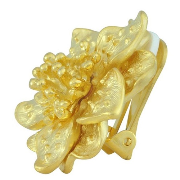 Vintage KJL Anemone Necklace Earring Ring Brooch - Picture 4 of 7